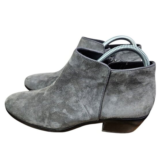 Sam Edelman Shoes Womens Size 8M Gray Suede Side Zip Ankle Booties - Picture 4 of 9
